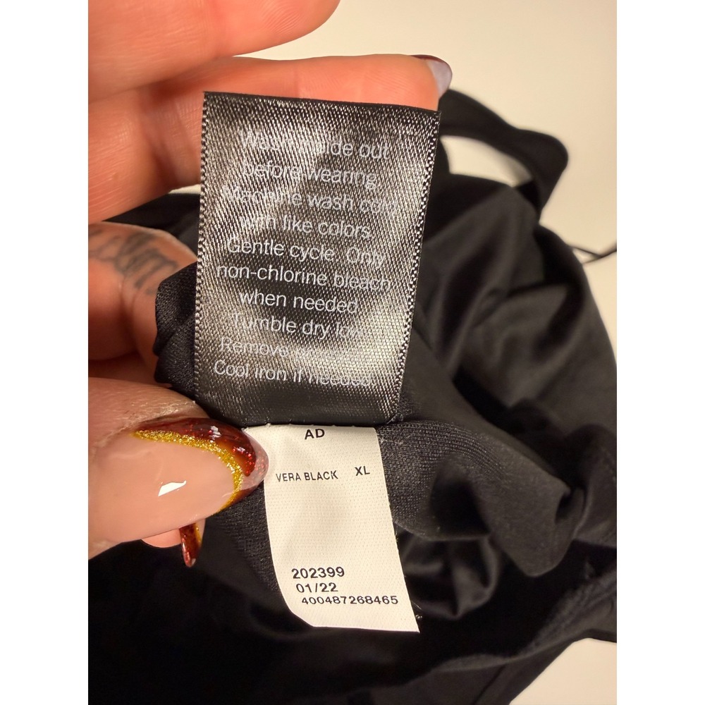 Simply Vera Vera Wang Little Black Dress Ruffle Strap Peplum Dress XL NWT - Picture 12 of 12